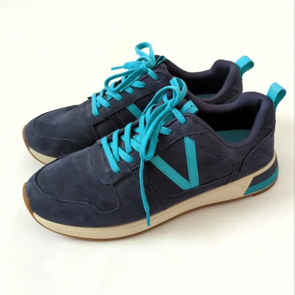 Vionic‎ Womens Sneakers Rechelle Navy Blue Nubuck Suede Shoes Size 10 US - Picture 2 of 11
